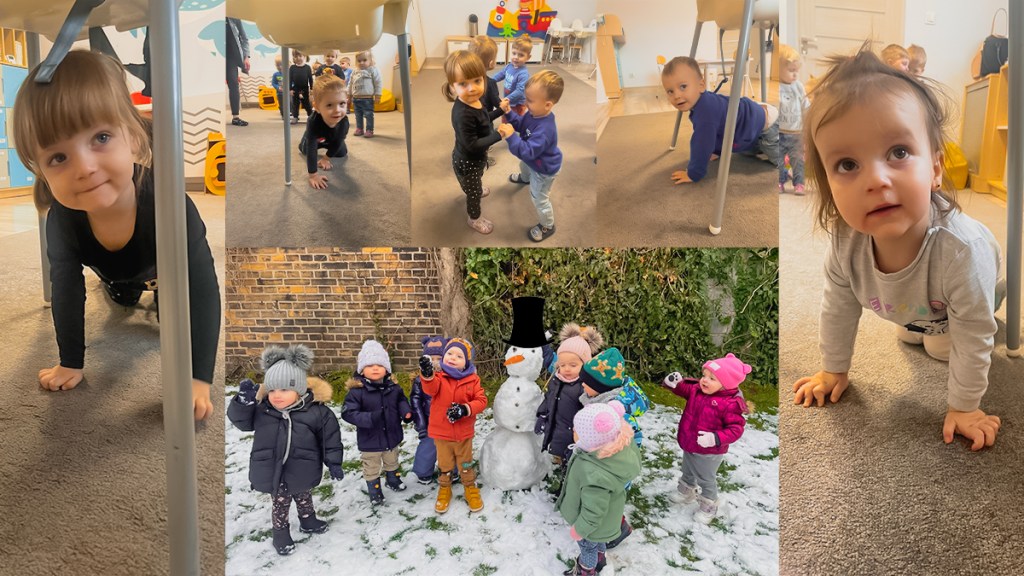 ZAJĘCIA RUCHOWE W NASZYM ŻŁOBKU I ZABAWY NA&nbsp;ŚNIEGU